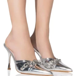 ISN'T IT ROMANTIC SILVER METALLIC PUMP