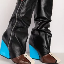 ITS A LOOK MULTI COLORED CHUNKY BOOT -AZALEA WANG Shop its a look multi colored chunky boot multi 7 7