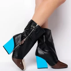 ITS A LOOK MULTI COLORED CHUNKY BOOTIE -AZALEA WANG Shop its a look multi colored chunky bootie multi 2 2