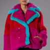 JAYLEY BRAND FAUX FUR COLOR BLOCK JACKET -AZALEA WANG Shop jayley brand faux fur color block jacket multi 1 1