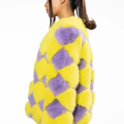 JAYLEY BRAND FAUX FUR JESTER JACKET -AZALEA WANG Shop jayley brand faux fur jester jacket multi 6 6