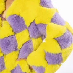 JAYLEY BRAND FAUX FUR JESTER JACKET -AZALEA WANG Shop jayley brand faux fur jester jacket multi 8 8