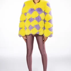 JAYLEY BRAND FAUX FUR JESTER JACKET -AZALEA WANG Shop jayley brand faux fur jester jacket multi 9 9