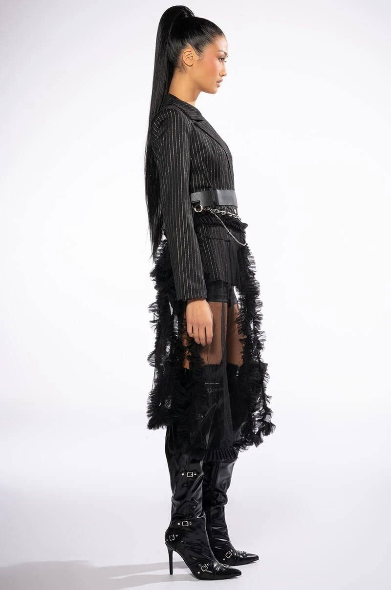 JUMP IN LINE TULLE EMBELLISHED BLAZER 8 JUMP IN LINE TULLE EMBELLISHED BLAZER - Image 6