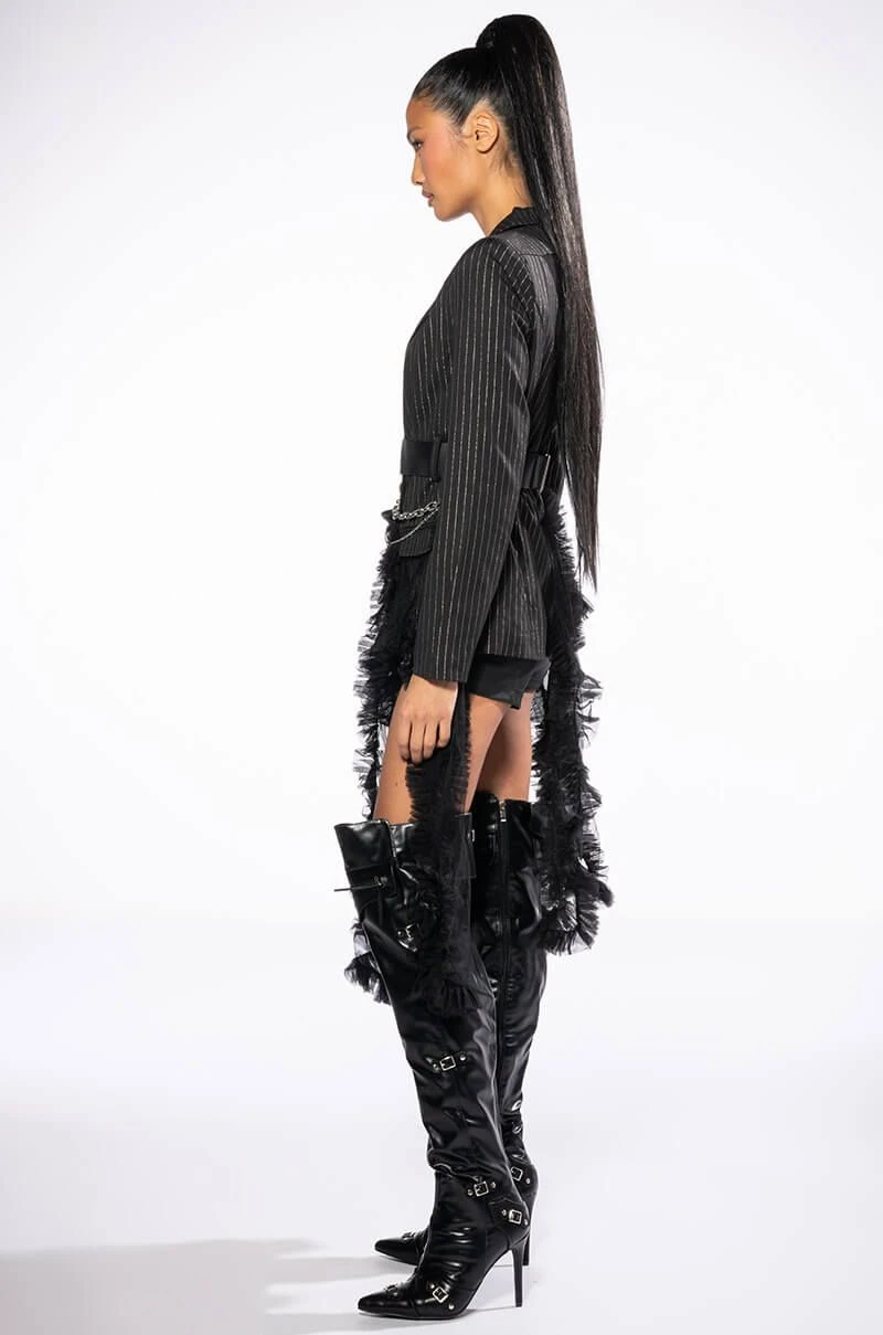 JUMP IN LINE TULLE EMBELLISHED BLAZER 9 JUMP IN LINE TULLE EMBELLISHED BLAZER - Image 7