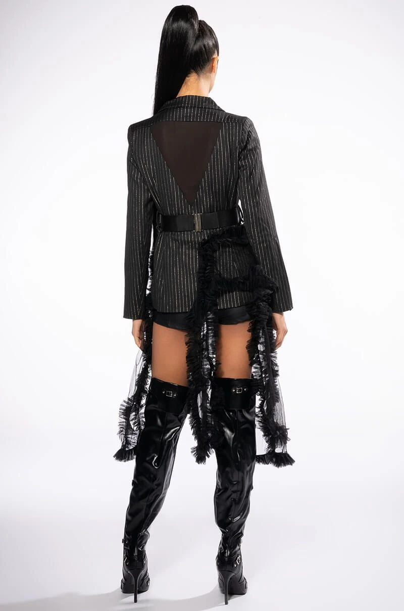 JUMP IN LINE TULLE EMBELLISHED BLAZER 10 JUMP IN LINE TULLE EMBELLISHED BLAZER - Image 8