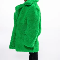 KIDS WEAR YOUR GREENS LUXE WOOLISH TEDDY TRENCH -AZALEA WANG Shop kids wear your greens luxe woolish teddy trench green 8 8