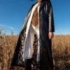 BEYOND CLASSIC LONG PU TRENCH WITH CHEETAH LINING 1 BEYOND CLASSIC LONG PU TRENCH WITH CHEETAH LINING -AZALEA WANG Shop kim long pu trench with cheetah lining black 1 1
