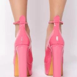 LOVERS LANE PATENT PINK CHUNKY MARY JANES -AZALEA WANG Shop lovers lane patent pink chunky mary janes pink 4 4