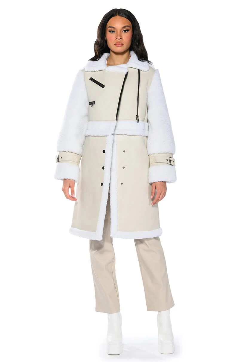 MACKY BREAK APART TEDDY PLEATHER TRENCH 11 MACKY BREAK APART TEDDY PLEATHER TRENCH - Image 9