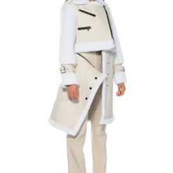 MACKY BREAK APART TEDDY PLEATHER TRENCH 26 MACKY BREAK APART TEDDY PLEATHER TRENCH -AZALEA WANG Shop macky break apart teddy pleather trench ivory 3 3