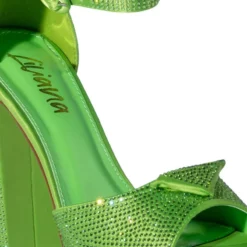 MADE FOR THIS EMBELLISHED CHUNKY HEEL SANDAL IN GREEN -AZALEA WANG Shop made for this embellished chunky heel sandal in green green 5 5