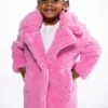 AZALEA WANG KIDS MAX LUXE TEDDY JACKET -AZALEA WANG Shop max luxe pink teddy kids coat pink 1 1