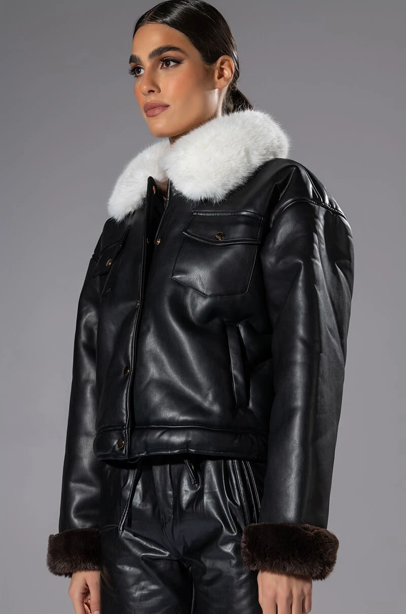 MEET ME AT OUR SPOT PU TRUCKER JACKET 4 MEET ME AT OUR SPOT PU TRUCKER JACKET - Image 2