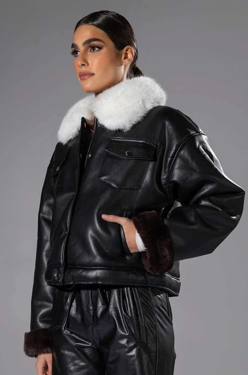 MEET ME AT OUR SPOT PU TRUCKER JACKET 5 MEET ME AT OUR SPOT PU TRUCKER JACKET - Image 3