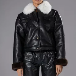 MEET ME AT OUR SPOT PU TRUCKER JACKET 14 MEET ME AT OUR SPOT PU TRUCKER JACKET -AZALEA WANG Shop meet me at our spot pu trucker jacket black 4 4