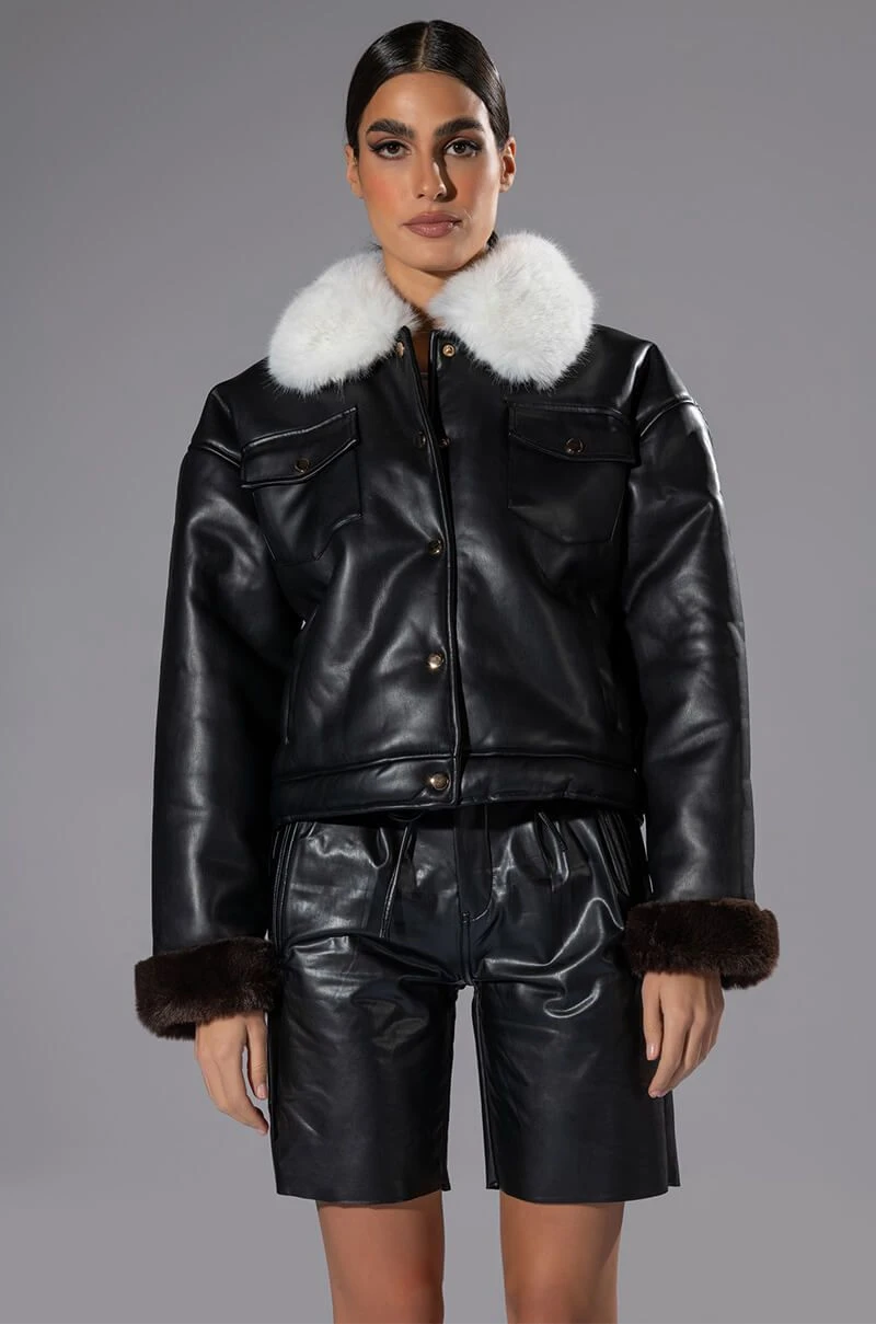 MEET ME AT OUR SPOT PU TRUCKER JACKET 6 MEET ME AT OUR SPOT PU TRUCKER JACKET - Image 4