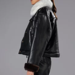 MEET ME AT OUR SPOT PU TRUCKER JACKET 17 MEET ME AT OUR SPOT PU TRUCKER JACKET -AZALEA WANG Shop meet me at our spot pu trucker jacket black 7 7