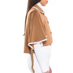 MILES BOXY SCUBA JACKET WITH ADJUSTABLE SLEEVES -AZALEA WANG Shop miles boxy scuba jacket with adjustable sleeves brown 5 5