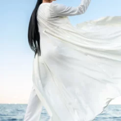 MOON RIVER LONG SLEEVE TRENCH BLAZER -AZALEA WANG Shop moon river long sleeve trench blazer white 1 1 c1