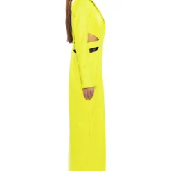 MORE LIFE YELLOW CUT OUT PLEATHER TRENCH -AZALEA WANG Shop more life yellow cut out pleather trench yellow 5 5