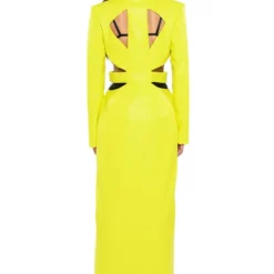 MORE LIFE YELLOW CUT OUT PLEATHER TRENCH -AZALEA WANG Shop more life yellow cut out pleather trench yellow 6 6