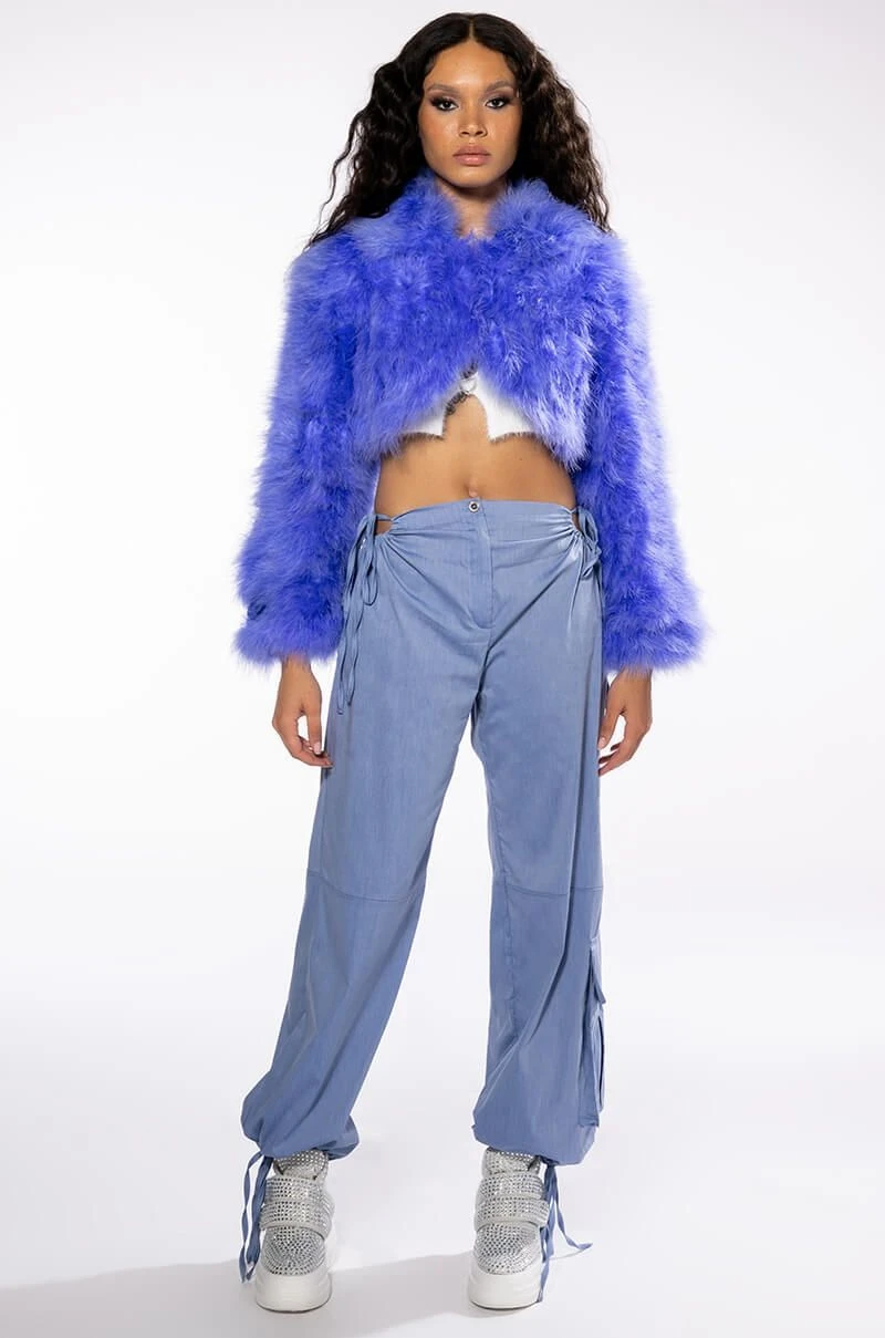 SWEET TALK OSTRICH FEATHER JACKET IN PURPLE 10 SWEET TALK OSTRICH FEATHER JACKET IN PURPLE - Image 8