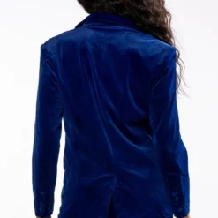 NIGHT MOVES VELVET BLAZER -AZALEA WANG Shop night moves velvet blazer royal blue 6 6