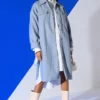 NO EFFORT EVERYDAY LONG SHACKET -AZALEA WANG Shop no effort everyday long shacket light blue 1 1