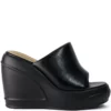 OCEAN EYES WEDGE SANDAL IN BLACK -AZALEA WANG Shop ocean eyes wedge sandal in black black 2 2