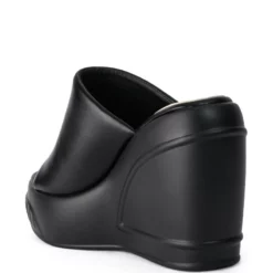 OCEAN EYES WEDGE SANDAL IN BLACK -AZALEA WANG Shop ocean eyes wedge sandal in black black 4 4