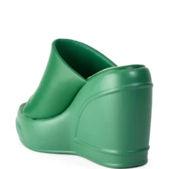 OCEAN EYES WEDGE SANDAL IN GREEN -AZALEA WANG Shop ocean eyes wedge sandal in green green 4 4