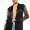 OLIVIER SHEER MIX MEDIA BLAZER