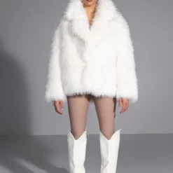 OMG CUTE REVERSIBLE OVERSIZED FAUX FUR PUFFER