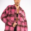 ON THE MOVE PLAID SHACKET -AZALEA WANG Shop on the move plaid shacket pink multi 1 1