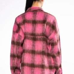 ON THE MOVE PLAID SHACKET -AZALEA WANG Shop on the move plaid shacket pink multi 6 6