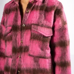 ON THE MOVE PLAID SHACKET -AZALEA WANG Shop on the move plaid shacket pink multi 7 7