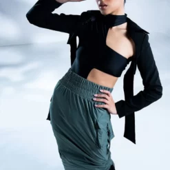 OUT IN THE OPEN BOLERO BLAZER -AZALEA WANG Shop out in the open bolero blazer black 3 3