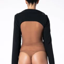 OUT IN THE OPEN BOLERO BLAZER -AZALEA WANG Shop out in the open bolero blazer black 8 8