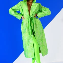 PARIS FASHION WEEK TAPESTRY TRENCH COAT