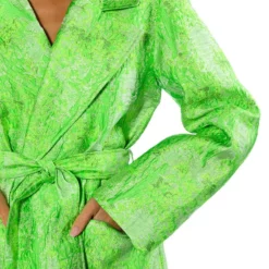 PARIS FASHION WEEK TAPESTRY TRENCH COAT -AZALEA WANG Shop paris fashion week tapestry trench coat green 7 7