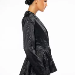 QUEEN'S GAMBIT PEPLUM BLAZER -AZALEA WANG Shop queens gambit peplum blazer black 4 4