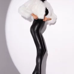 QUINN CROPPED FEATHER JACKET -AZALEA WANG Shop quinn cropped feather jacket white 4 4