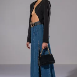 REMASTERED CROP BLAZER -AZALEA WANG Shop remastered crop blazer black 4 4