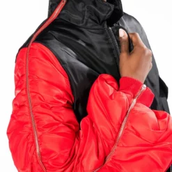 REP CHI CITY LONG PUFFER -AZALEA WANG Shop rep chi city long puffer black red 8 8