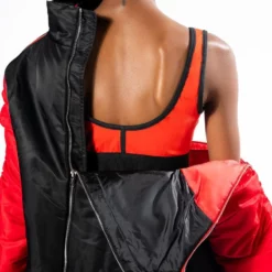 REP CHI CITY LONG PUFFER -AZALEA WANG Shop rep chi city long puffer black red 9 9