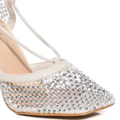 ROSALYN EMBELLISHED WHITE PUMP 11 ROSALYN EMBELLISHED WHITE PUMP -AZALEA WANG Shop rosalyn embellished white pump white 5 5 c1 c1