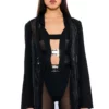 SHEER ILLUSION MESH CUT OUT BLAZER 2 SHEER ILLUSION MESH CUT OUT BLAZER -AZALEA WANG Shop sheer illusion mesh cut out blazer black 1 1 c1