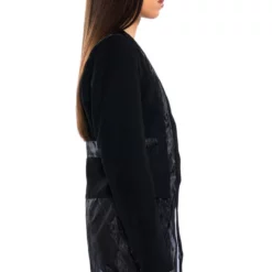 SHEER ILLUSION MESH CUT OUT BLAZER -AZALEA WANG Shop sheer illusion mesh cut out blazer black 5 5 c1