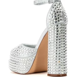SIP OF SPARKLING SILVER PLATFORM MARY JANES -AZALEA WANG Shop sip of sparkling silver platform mary janes silver 4 4